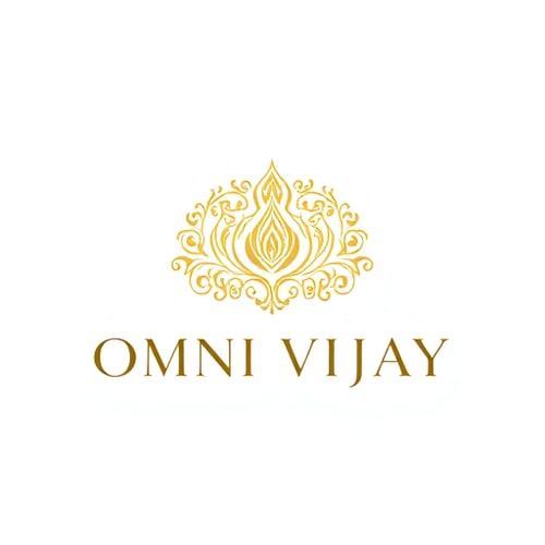 AI Design for "Luxury jewellery brand logo for ‘OMNI VIJAY’  suitable for a luxury jewellery identity."