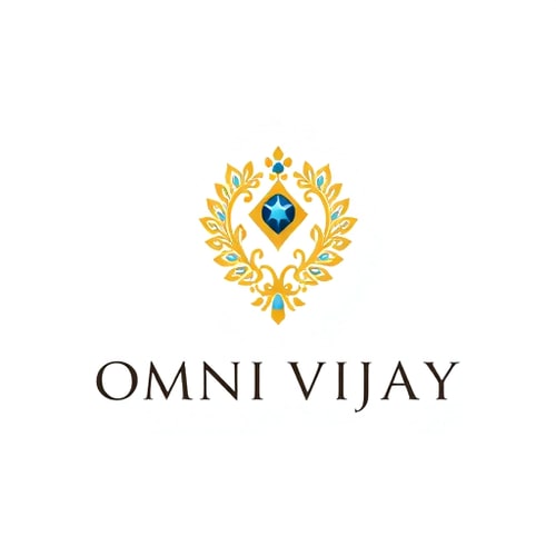 AI Design for "Luxury jewellery brand logo for ‘OMNI VIJAY’  suitable for a luxury jewellery identity."