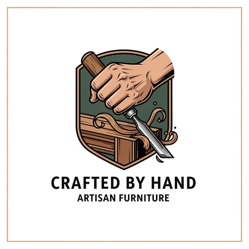 AI Design for generate an logo of a hand making furniture