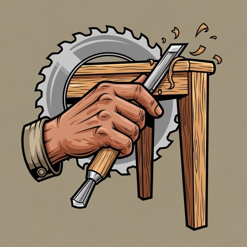 AI Design for generate an logo of a hand making furniture