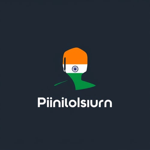 AI Design for a person with a speaker and on the person image attached a indian flag