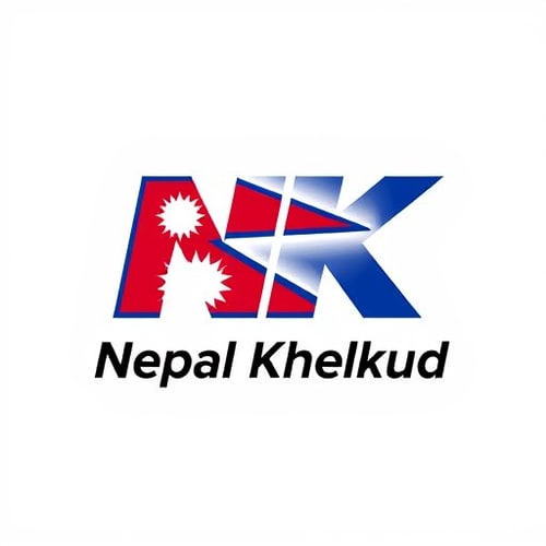 AI Design for Create a professional and modern logo for a YouTube channel named "Nepal Khelkud".
The main design should feature the letters "NK", where the "K" is creatively replaced or filled with the Nepal national flag.
Below the logo, write the full channel name "Nepal Khelkud" in clean, bold typography.
Use a background inspired by the colors of the Nepal flag (red, blue, and white).
The overall style should be sports-themed, energetic, and eye-catching, suitable for a sports content channel.
Make it simple yet professional, easily recognizable even at small sizes, and optimized for YouTube profile and banner use.