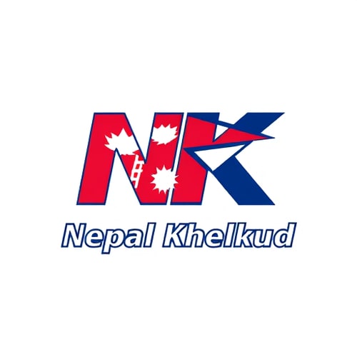 AI Design for Create a professional and modern logo for a YouTube channel named "Nepal Khelkud".
The main design should feature the letters "NK", where the "K" is creatively replaced or filled with the Nepal national flag.
Below the logo, write the full channel name "Nepal Khelkud" in clean, bold typography.
Use a background inspired by the colors of the Nepal flag (red, blue, and white).
The overall style should be sports-themed, energetic, and eye-catching, suitable for a sports content channel.
Make it simple yet professional, easily recognizable even at small sizes, and optimized for YouTube profile and banner use.