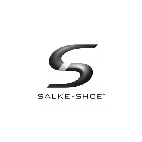 AI Design for Letterform for a modern and sleek shoe brand named "S": A stylized, abstract "S" that subtly hints at the curve of a shoe sole or a dynamic stride, with clean lines and a sense of movement. A sophisticated monochromatic palette of deep charcoal grey and stark white, with a subtle metallic silver accent. Typography should be a clean, sans-serif font that is modern and legible. Design with influence from Bauhaus and mid-century modernism, focusing on geometric shapes and negative space. Visual execution will be flat design with subtle gradients or textures to add depth. White background.