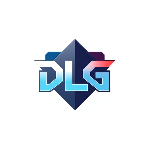 AI Design for  Can you crate a logo using DLG. Combine them and create a one symbol logo. this logo represent strong clear futuristic gaming company. dont add any extra layer. Only DLG three character that will looks like the logo 