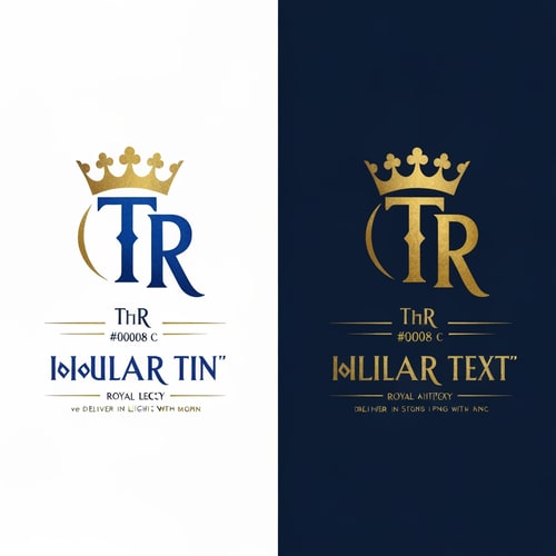 AI Design for Design a distinc buil“T, whi“The R
The logoregal, ancient aesthetic — stimeless, noble,, yetclean and adaptable for modern media.

Design requir

Use a rich royal blue (#00008 c

Incorporate gold,gold c tabove, behind, or inte the

The overall look must feel royal, powerful, and — a mhonor, legacy, and divine authori

The TR shelegant and b,ancient royal typography or engraved sym

Optionally include the text “ inclassic serif or ancient-style font tha

Keep the composition balanc

Deliver in ve andhigh-resolution PNG with transparent

Include light and dark background ver rt-shirt printing and

Style
Ancien