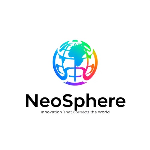AI Design for Logo Style: Modern, Minimalist, and IconicColor Scheme:Works perfectly in full black or pure white versions.Also supports vibrant colorful accents (blue, orange, green, purple) to make it stand out when needed.Symbol/Icon:An abstract futuristic globe combined with a robotic/AI-inspired touch.The icon should feel global, technological, and trustworthy.Must look equally great on websites, apps, business cards, and banners.Specialty:The logo must be instantly recognizable and appealing.Should clearly communicate that this is a modern, innovative, and global brand.Must remain visible and professional on any background (black, white, or colorful).Text Placement:Icon above or beside the brand name.Brand Name: NeoSphereSlogan: “Innovation That Connects the World.”