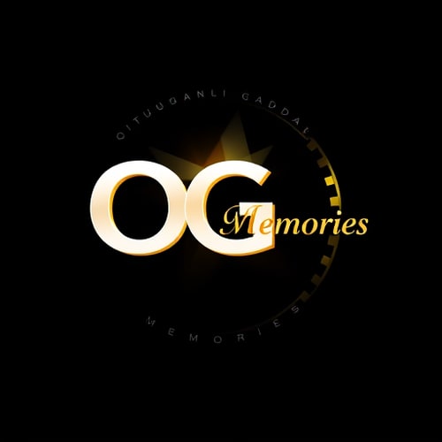 AI Design for Design a premium 3D logo for 'OG Memories', a private home cinema brand. Center the letters 'OG' in bold, glossy white with subtle black outline and soft 3D depth. Encircle 'OG' at the top with the words 'Orugallu Gadda' in a smooth curved arc, elegant serif font. Place 'Memories' horizontally to the right of 'OG', in large gold-orange gradient letters with soft shadow. Below 'Memories', add the tagline 'Orugallu's Private Cinema' in smaller italic white letters. Surround 'OG' with a subtle circular film reel motif with tiny perforation dots, and add a soft cinematic spotlight glow in the background. Style should be classy, modern, cinematic, light, symbolic, and visually striking. Landscape orientation, luxurious and premium feel, perfect for a high-end private theatre logo.