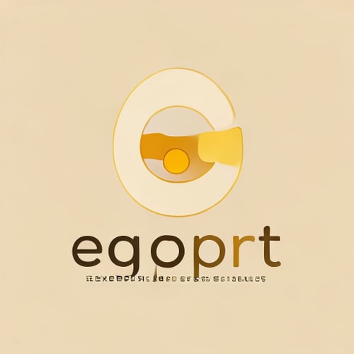 AI Design for Letterform logo for a brand specializing in expert egg-related products and advice named "Eggpert": A stylized "E" or "G" integrated with an egg shape. The "E" could have the horizontal bars subtly resembling the cracked opening of an egg, or the "G" could be formed by the curve of an egg with a small sprout or dot representing the yolk. The color palette will be warm and inviting, incorporating shades of creamy white, golden yellow, and a touch of earthy brown. Typography will be friendly and approachable, with rounded sans-serif fonts. Design with a focus on simplicity and modern elegance, drawing influence from organic shapes and natural textures. The visual execution will be clean and vector-based, ensuring scalability. A subtle, off-white background.
