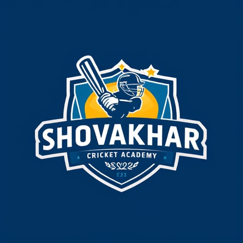 AI Design for make a SHOVAKHAR CRICKET ACADEMYESTD 2025 logo add playing cricket types