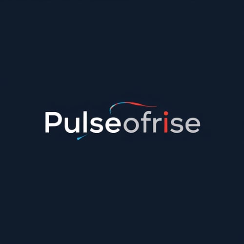 AI Design for Minimalist for a brand focused on the energy and flow of innovation named "Pulseofrise":somthing more attractive