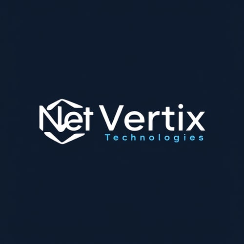 AI Design for Net Vertix Technologies i want logo in white color