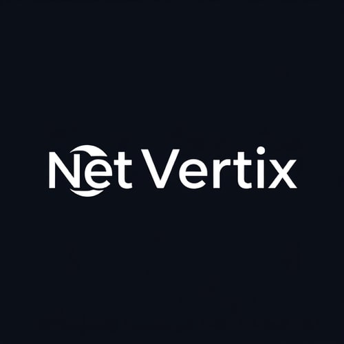 AI Design for Net Vertix Technologies i want logo in white color