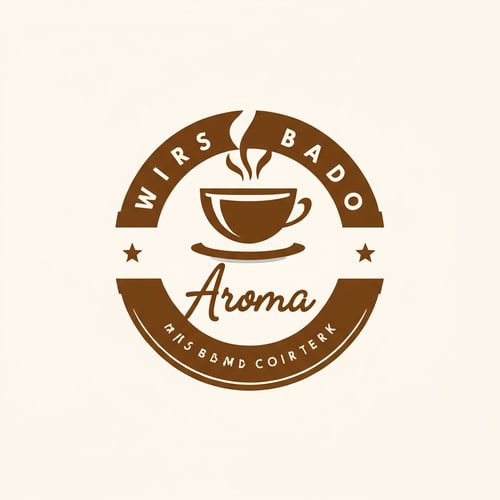 AI Design for the name Aroma make it more cursive let the name caffe too and take down thoese writting mirs badd orwhatevr it is