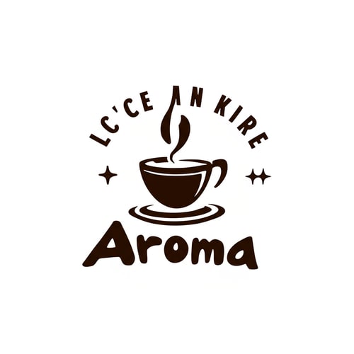 AI Design for make the name Aroma , the color darker brown , and dont put other writing