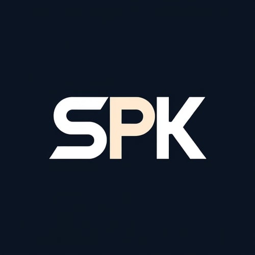 AI Design for create a logo with s,p,k letters