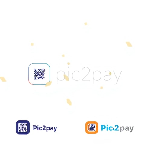 AI Design for a logo for payment app through scanning qr..app name is pic2pay some other relavant logos few more attractive ones 