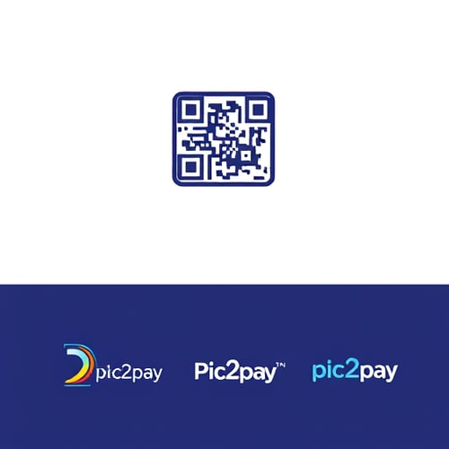 AI Design for a logo for payment app through scanning qr..app name is pic2pay some other relavant logos few more attractive ones 
