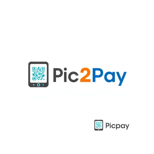 AI Design for a logo for payment app through scanning qr..app name is pic2pay some other relavant logos few more attractive ones 