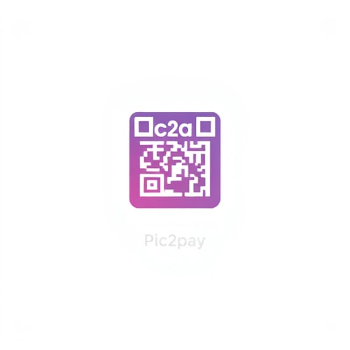 AI Design for a logo for payment app through scanning qr..app name is pic2pay some other relavant logos few more attractive ones 