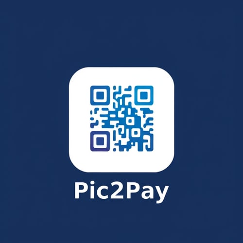 AI Design for a logo for payment app through scanning qr..app name is pic2pay some other relavant logos