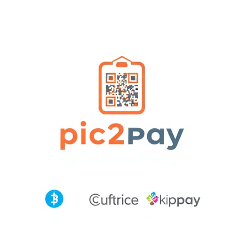 AI Design for a logo for payment app through scanning qr..app name is pic2pay some other relavant logos few more attractive ones 