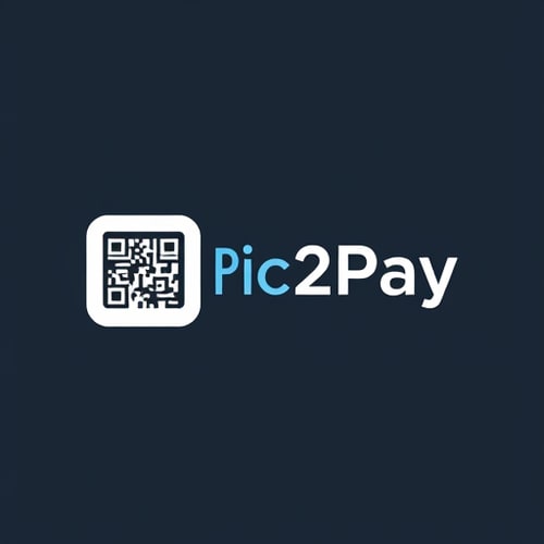 AI Design for a logo for payment app through scanning qr..app name is pic2pay some other relavant logos few more attractive ones