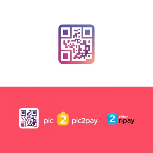 AI Design for a logo for payment app through scanning qr..app name is pic2pay some other relavant logos few more attractive ones