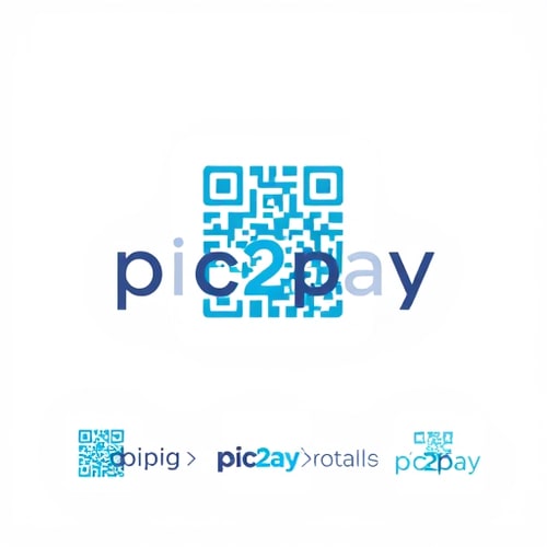 AI Design for a logo for payment app through scanning qr..app name is pic2pay some other relavant logos few more attractive ones related