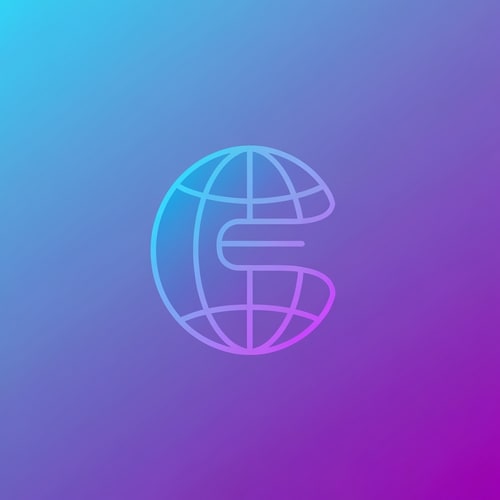 AI Design for A stylized “E” morphing into a globe, symbolizing digital growth and global reach.
Color: Electric Blue with gradients to Neon Purple.
Represents evolution, presence, and expansion.