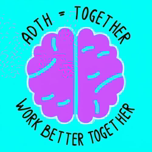 AI Design for add brains work better together tagline