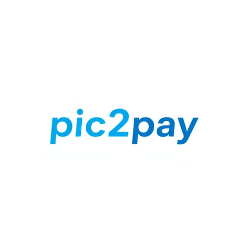 AI Design for need a logo for mobile payment app (by scanning qr) with blue and white colorsapp name is pic2pay