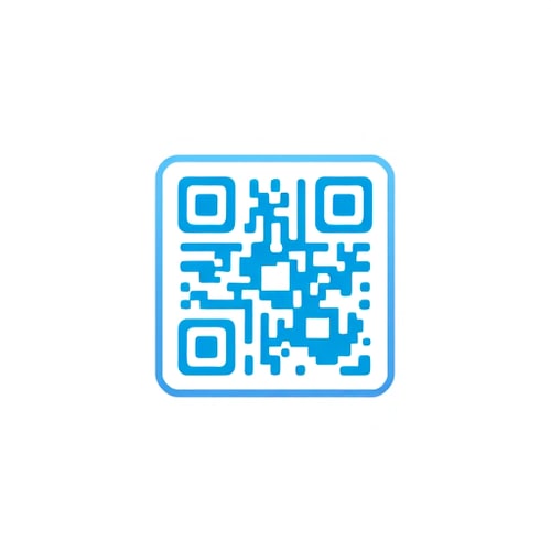 AI Design for need a logo for mobile payment app (by scanning qr) with blue and white colors
