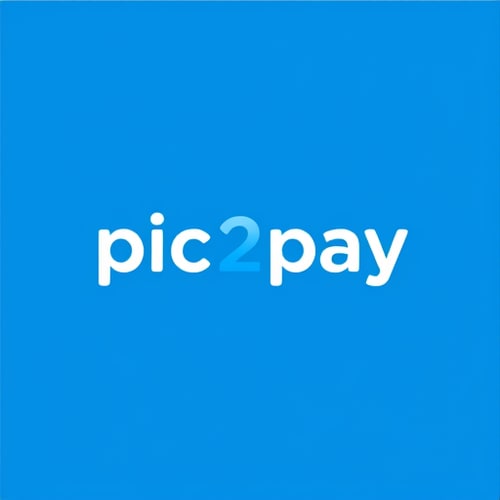 AI Design for need a logo for mobile payment app (by scanning qr) with blue and white colorsapp name is pic2pay