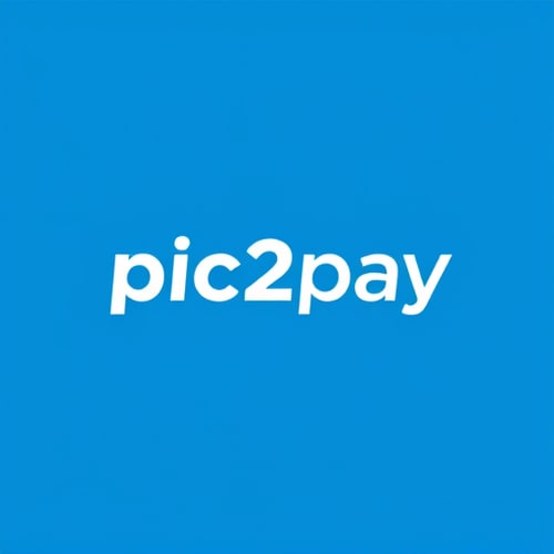 AI Design for need a logo for mobile payment app (by scanning qr) with blue and white colorsapp name is pic2pay