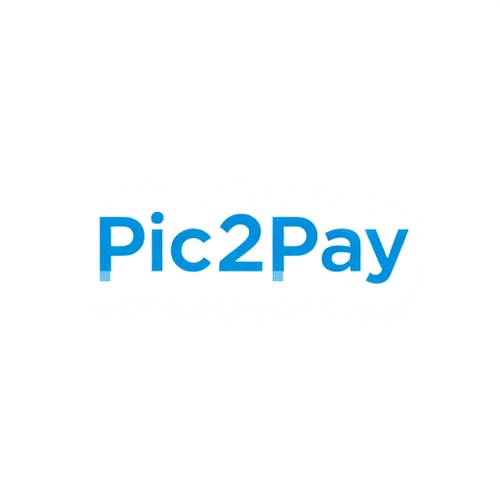 AI Design for need a unique logo for mobile payment app (by scanning qr) like phnpe with blue and white colorsapp name is pic2pay