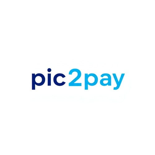 AI Design for need a unique logo for mobile payment app (by scanning qr) like phnpe with blue and white colorsapp name is pic2pay