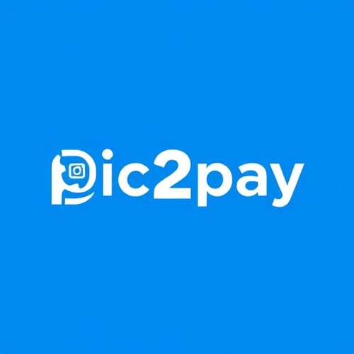 AI Design for need a unique logo for mobile payment app (by scanning qr) like phnpe with blue and white colorsapp name is pic2pay