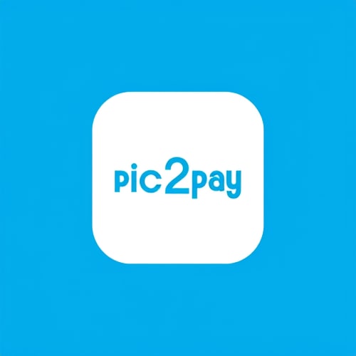 AI Design for need a logo for mobile payment app (by scanning qr) with blue and white colorsapp name is pic2pay