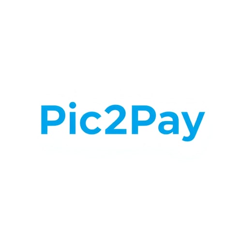AI Design for need a logo for mobile payment app (by scanning qr) with blue and white colorsapp name is pic2pay