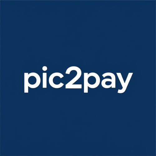 AI Design for need a unique logo for mobile payment app (by scanning qr) like phnpe with blue and white colorsapp name is pic2pay