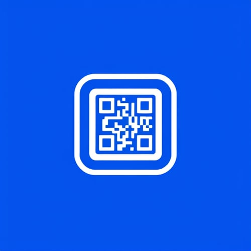 AI Design for create a logo for online payment app (payment done by scanning qr) for mobile by including white and blue colors