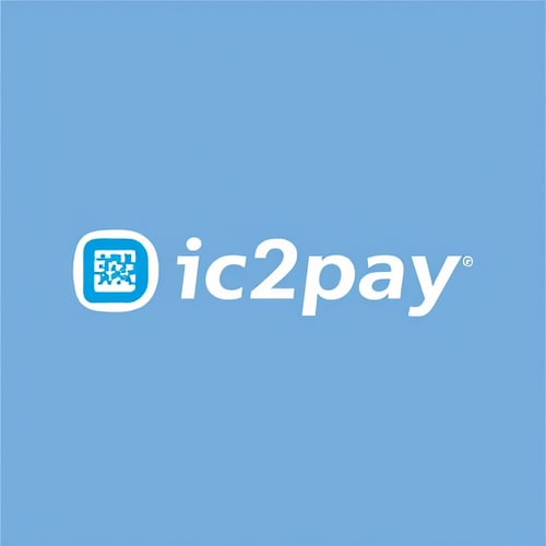 AI Design for create a logo for online payment app (payment done by scanning qr) for mobile by including white and blue colors app name is pic2pay