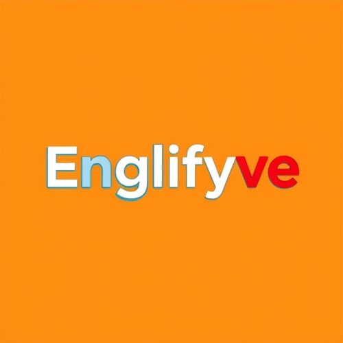 AI Design for a surprising logo for "Englifyve" channel. its a language teaching channel with 5 min video