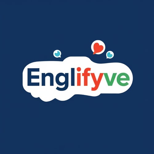 AI Design for a surprising logo for "Englifyve" channel. its a language teaching channel with 5 min video