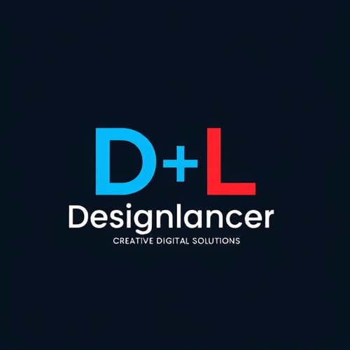 AI Design for I'm looking for a unique and creative logo for my company, "Designlancer," with the tagline "Creative Digital Solutions." here is my instagram profile - Use the letters "D+L" as a unique sign or icon, alongside the full word "Designlancer." - Background color versions: Dark. - Use my preferred colors #7efdd4 to #9bee68 for the "D+L" sign only (not for the text). - Font should be "Unbounded" and other clean, modern script or sans-serif options. Important Notes: - The "D+L" symbol should be unique enough to stand alone as an icon. - The design must feel professional, bold, and timeless while still being creative. 