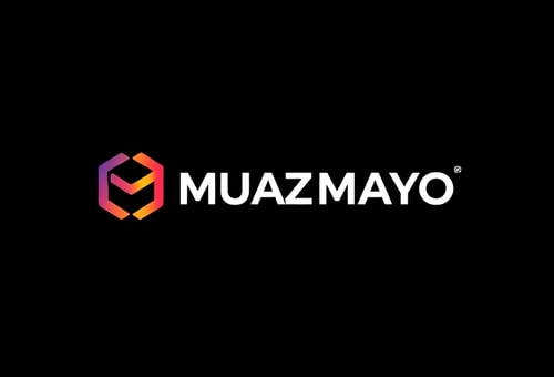 AI Design for give me r black background and contrast colour Name :"MUAZ MAYO" RE DESIGN