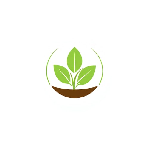 AI Design for Logo (centered or left)AI-generated logo with leaf + crop + circle shapeColor: 🌿 Green (#2E7D32) + 🤎 Brown (#6D4C41)