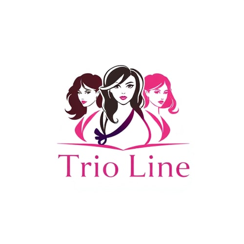 AI Design for logo of "Trio Line" with 3 ladies