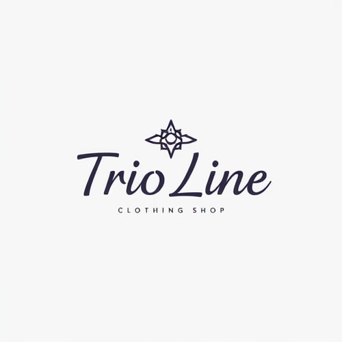 AI Design for logo of "Trio Line" for clothing shop
